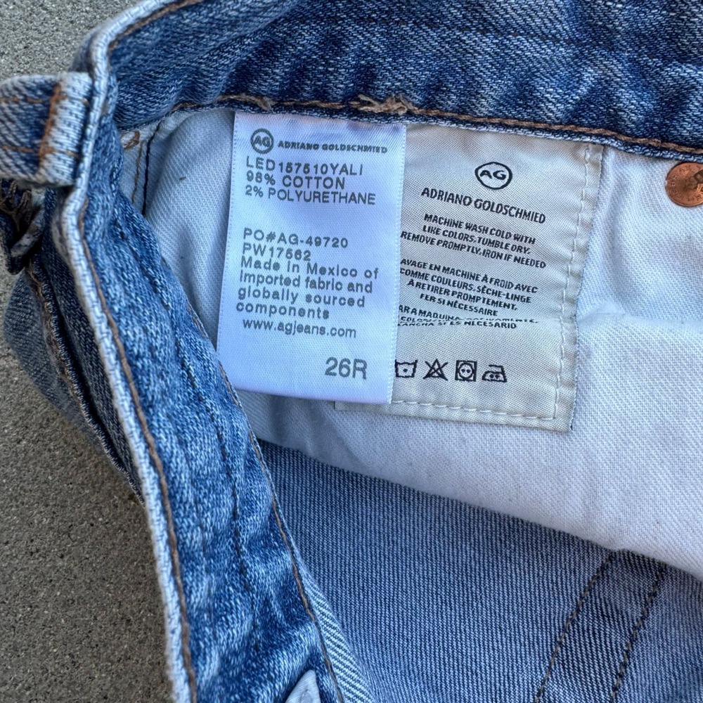 AG Adriano Goldschmied The Ex-Boyfriend Slim Distressed Blue‎ Jeans 26R - Picture 7 of 13